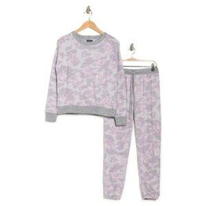 Splendid Floral Camo Lounge Set Top & Jogger Pants 2-Piece Pajamas NWT Sz:Small